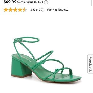 Marc Fisher Gavery Sandal in Green